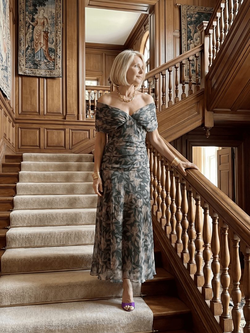 Calen | Off Shoulder Flow Midi Dress