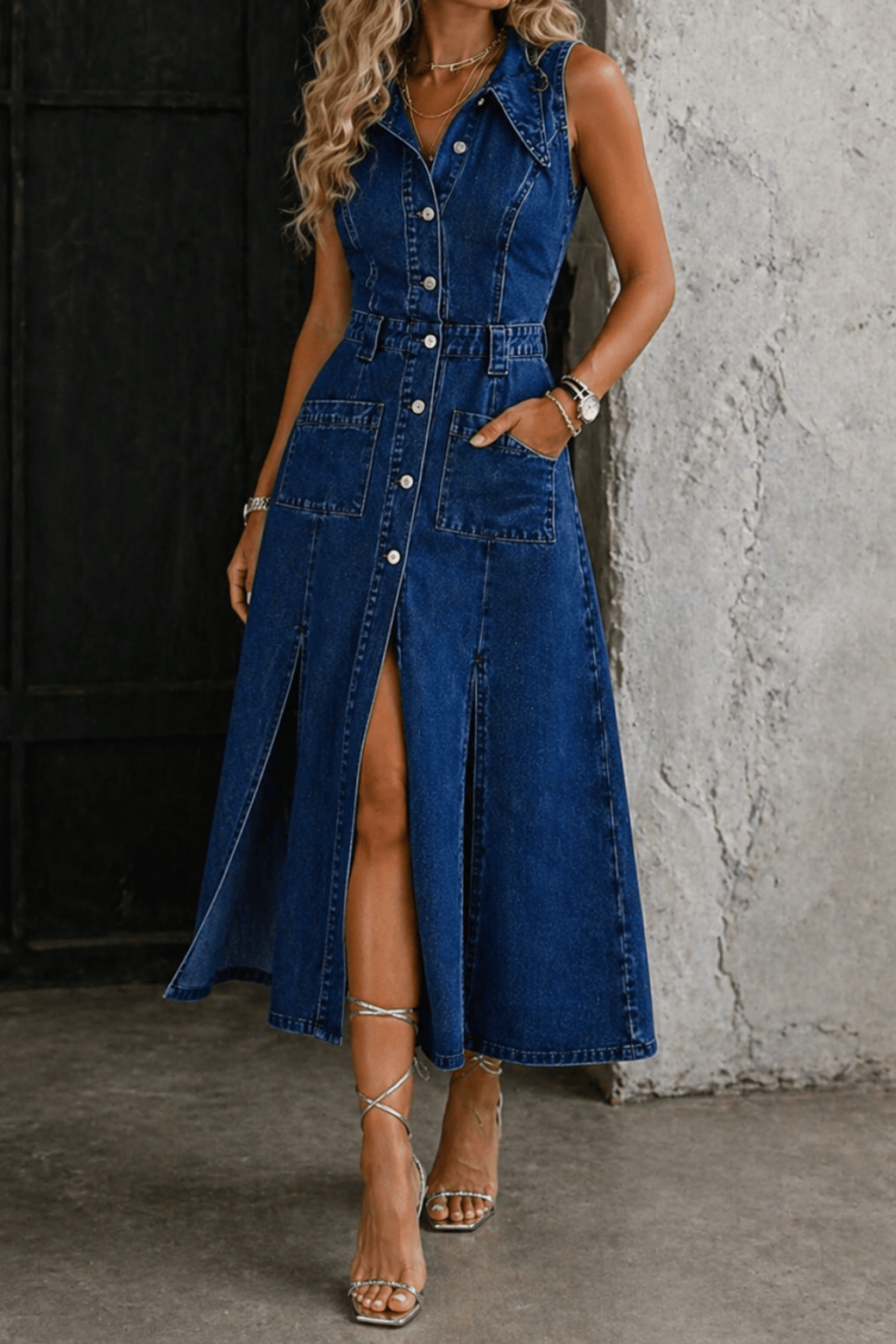 Camille | Open Front Vest Dress