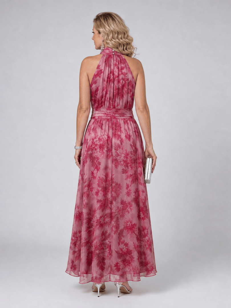 Avien | Soft Halter Neck Midi Dress