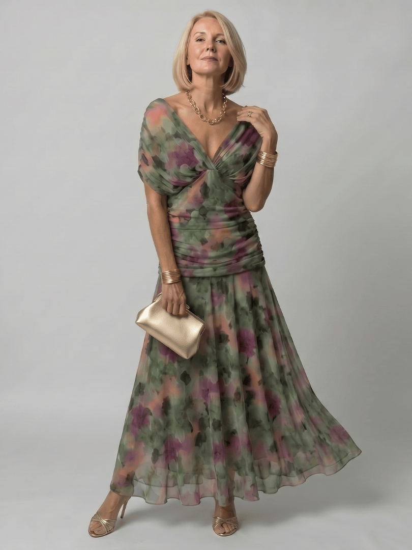Calen | Off Shoulder Flow Midi Dress