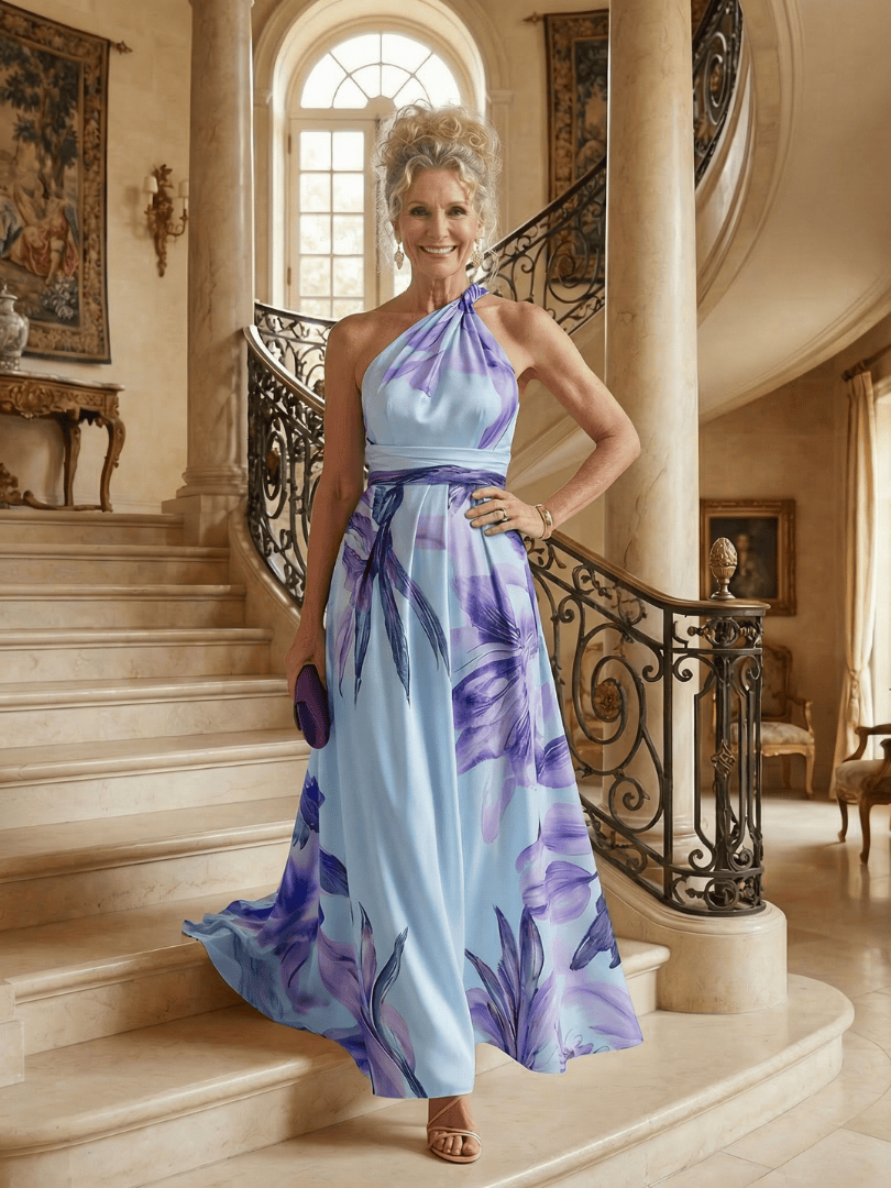 Amiel | Light Floral Maxi Dress