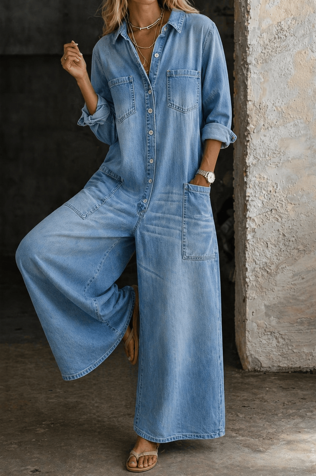 Vivienne | Casual Denim Jumpsuit