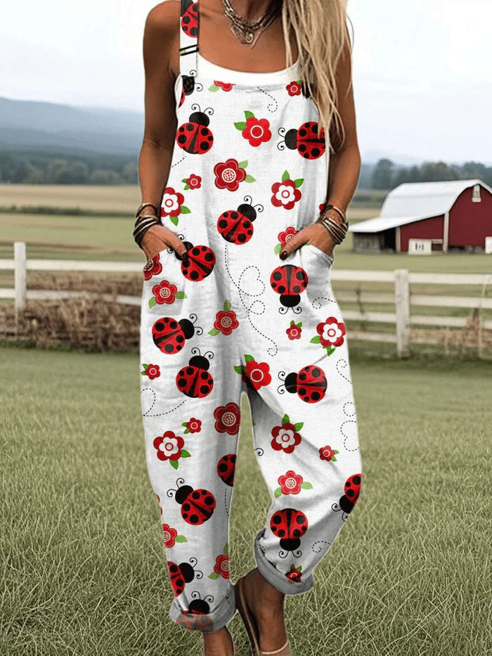 Ladybug Lane Dungarees