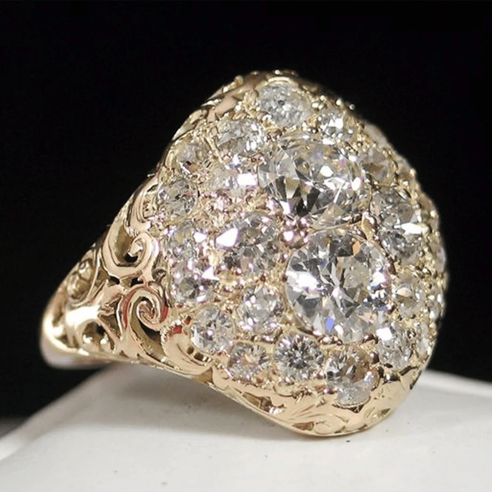 Vintage Gold Round Diamond Ring