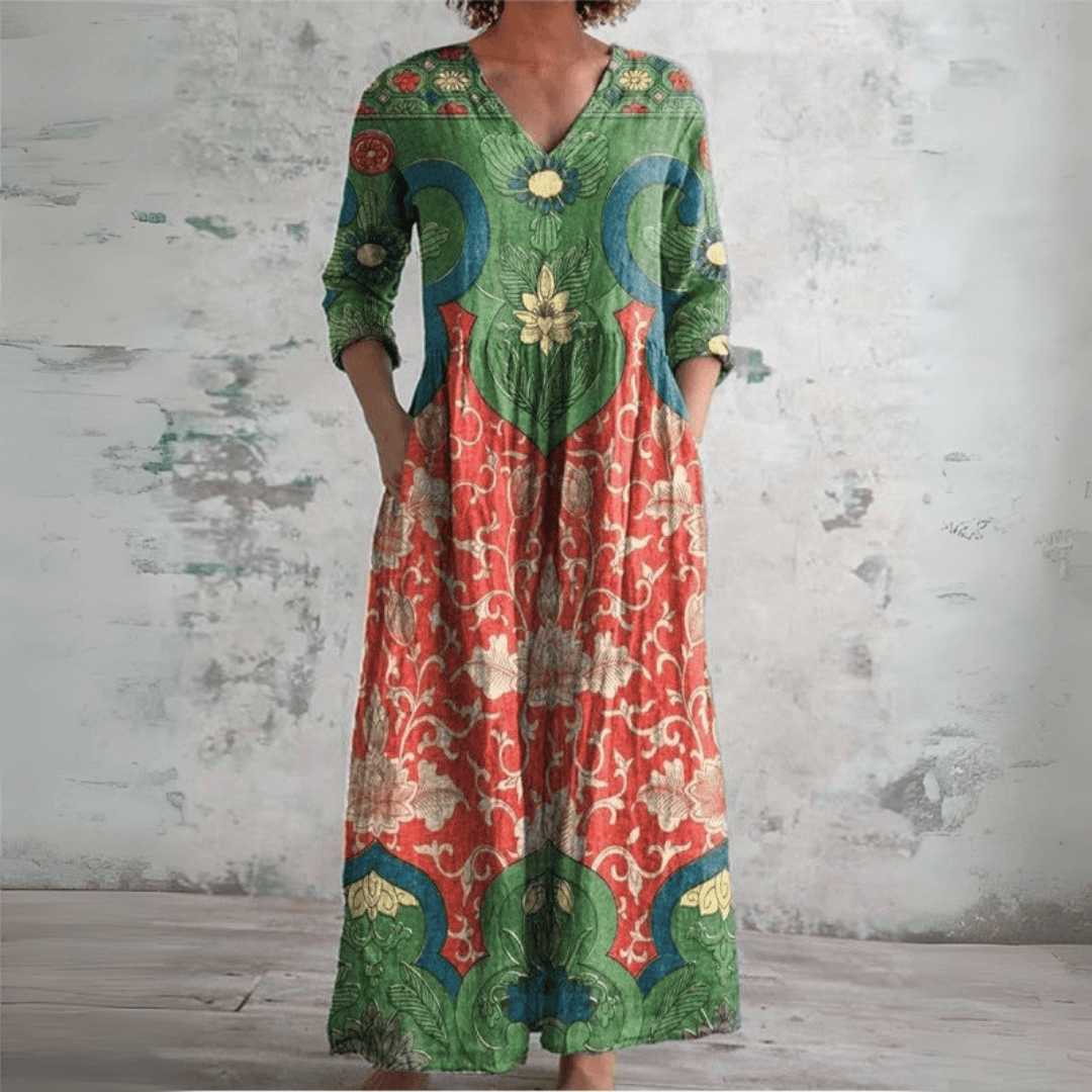 Judith | Vintage Floral Maxi Dress