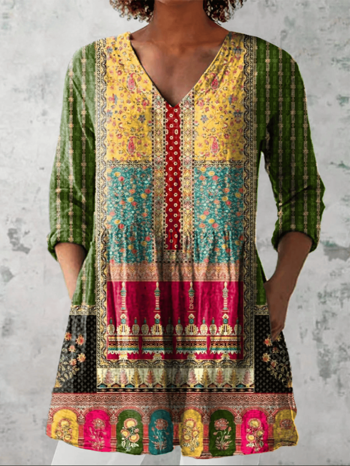 Emilie | Long Blouse with V-Neck
