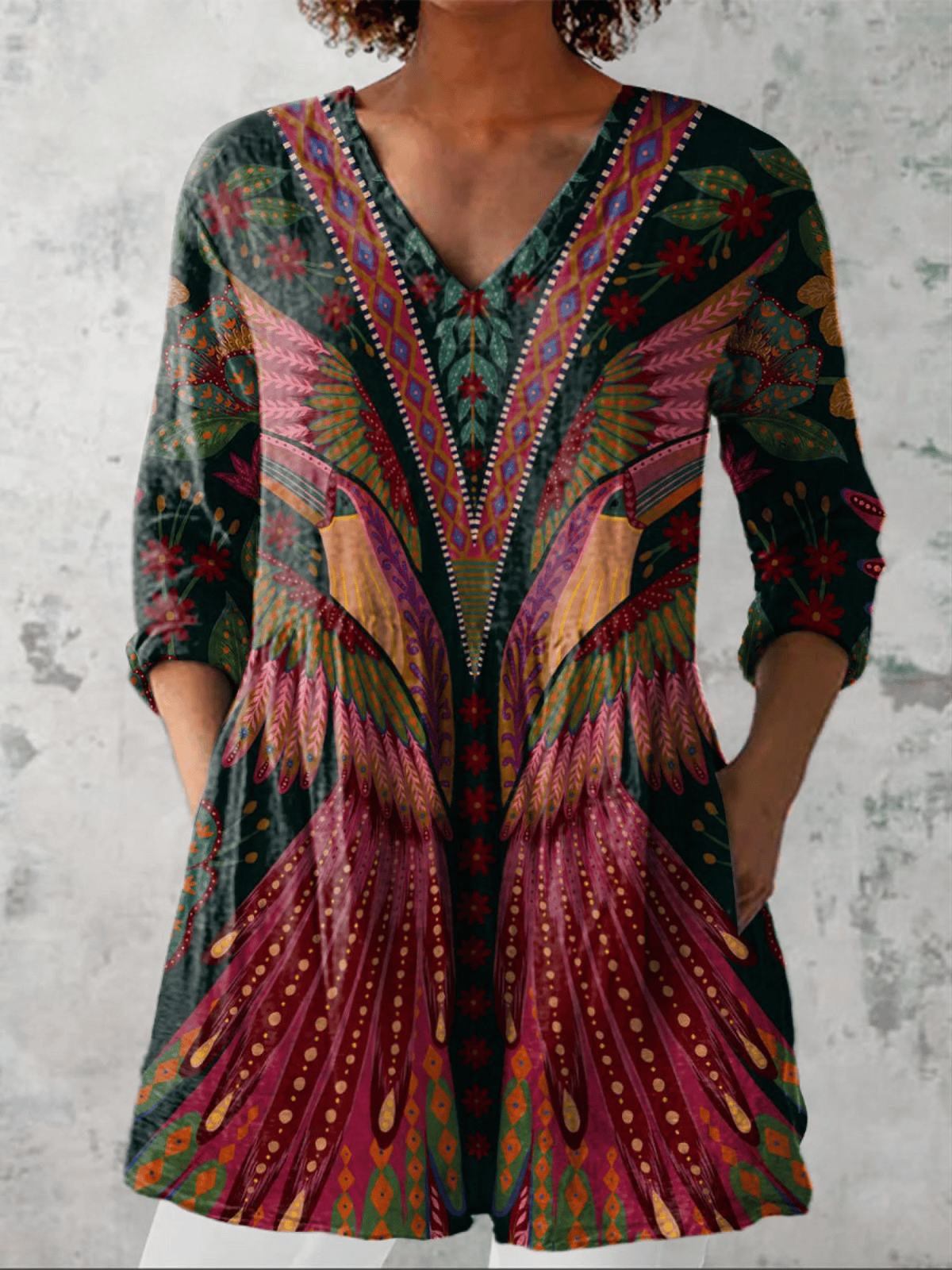 Manon | Long Blouse with V-Neck
