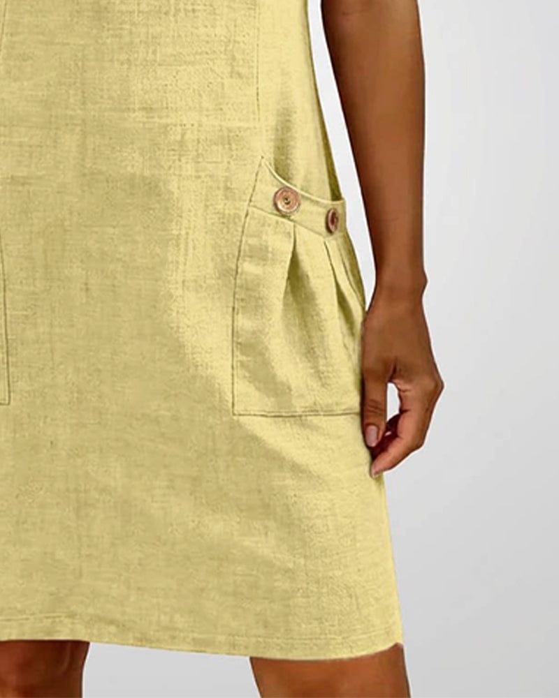 Julia - Cotton Dress with Zip Closure