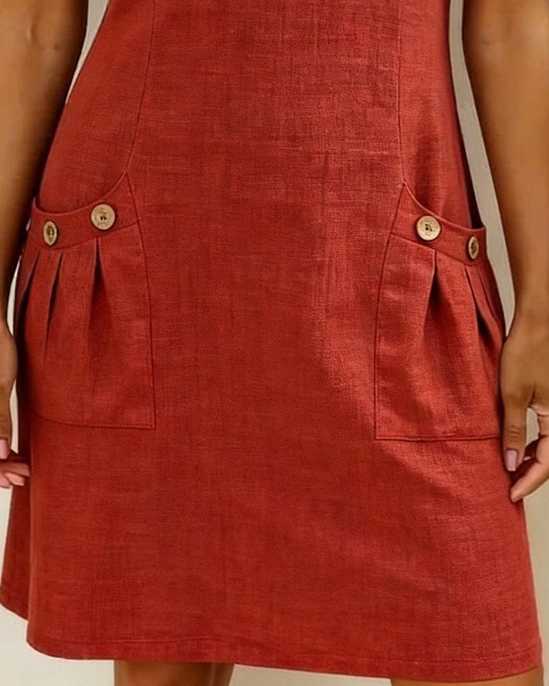 Julia - Cotton Dress with Zip Closure