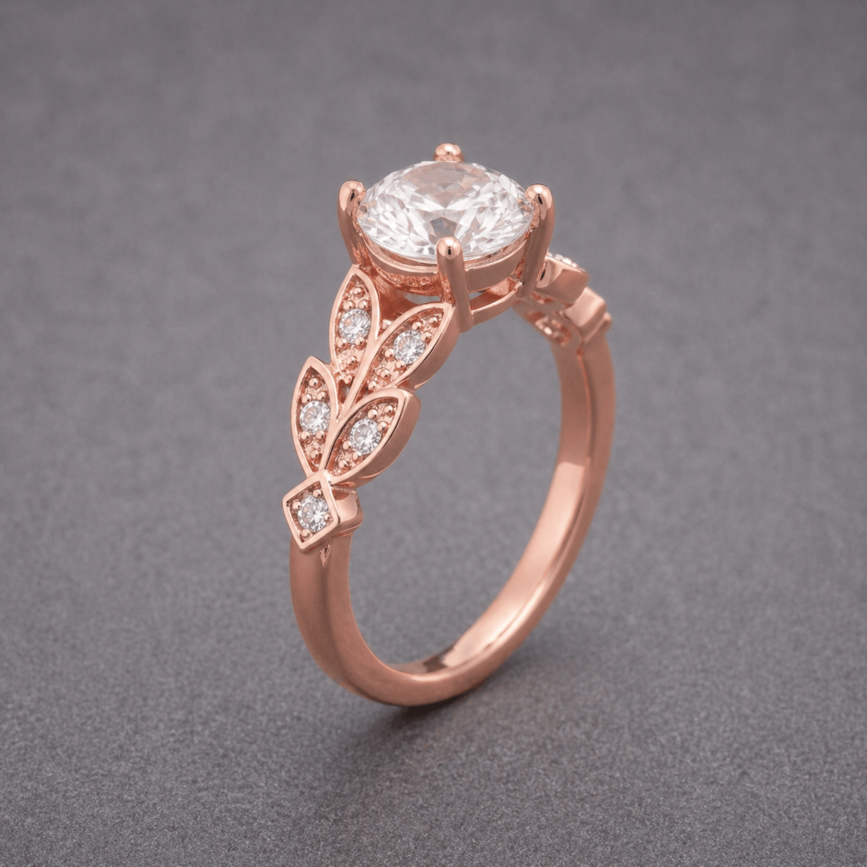 Exotic Floral Crown Zirconia Ring