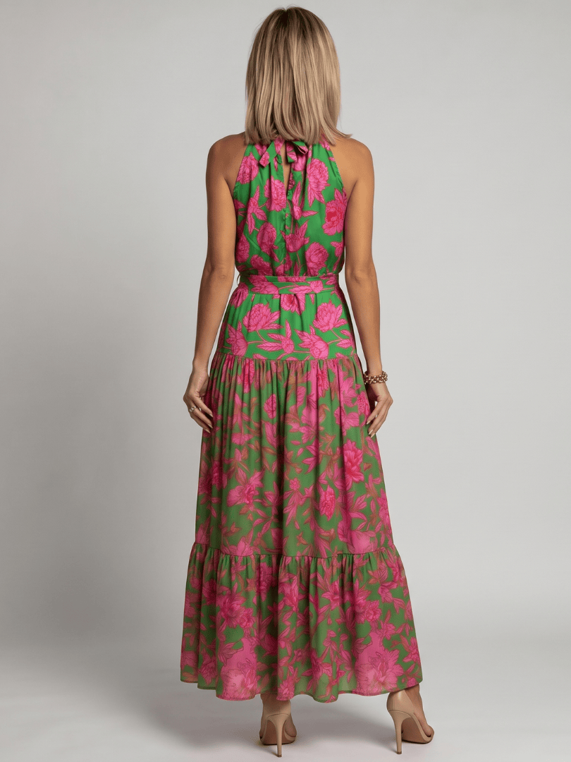 Rowen | Draped Halter Midi Dress