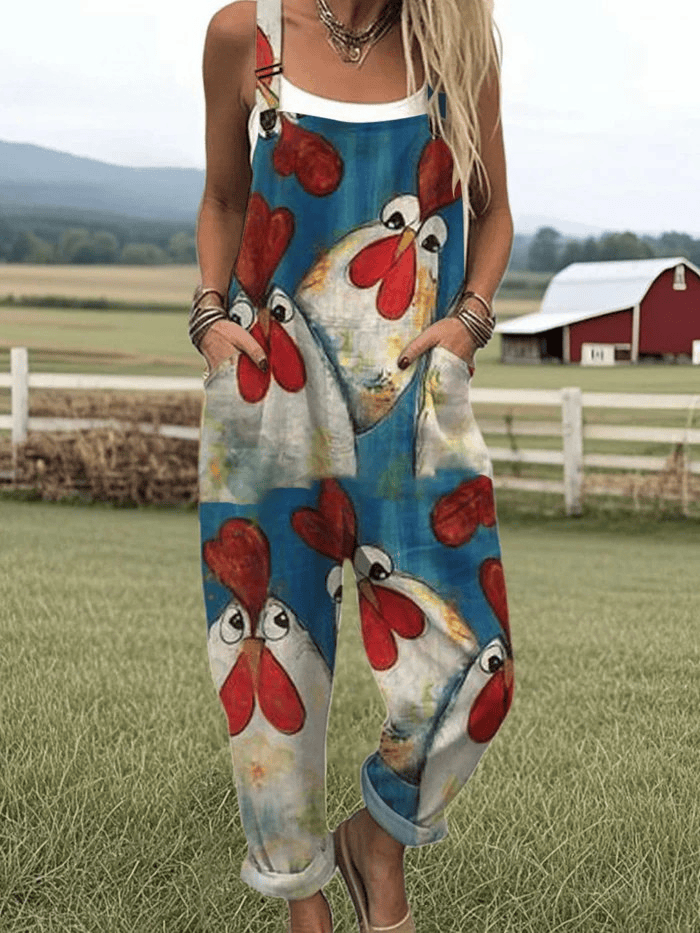Cluckin’ Cute Dungarees