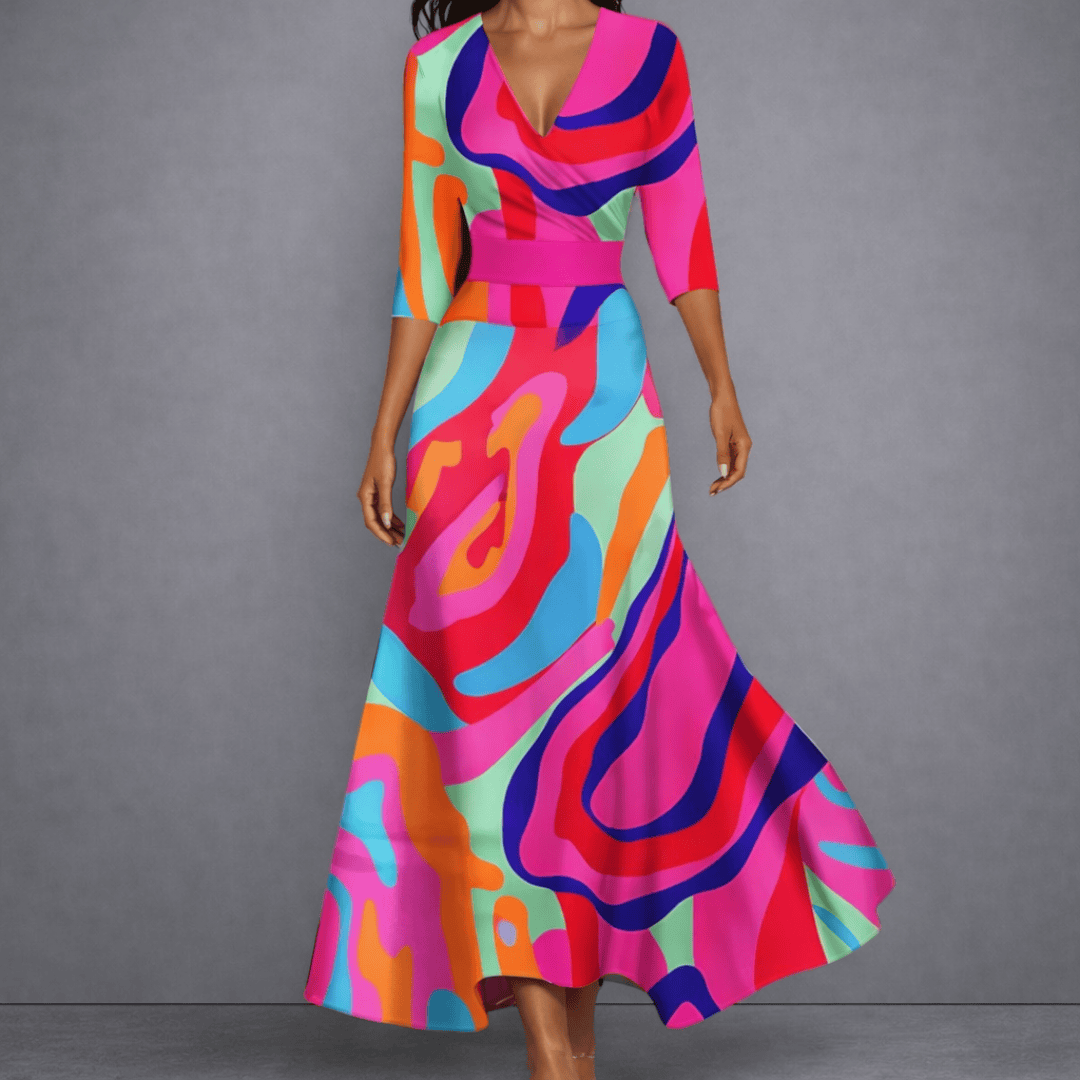 CALLA | Sculpting Floral Maxi Dress for Elegant Confidence