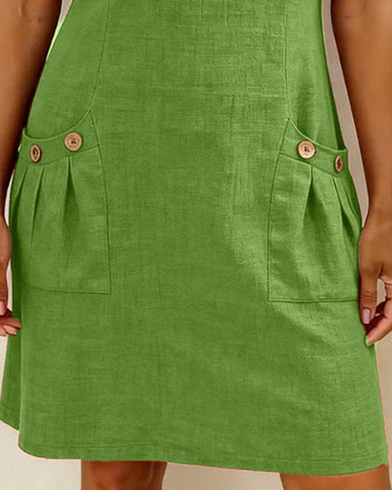 Julia - Cotton Dress with Zip Closure