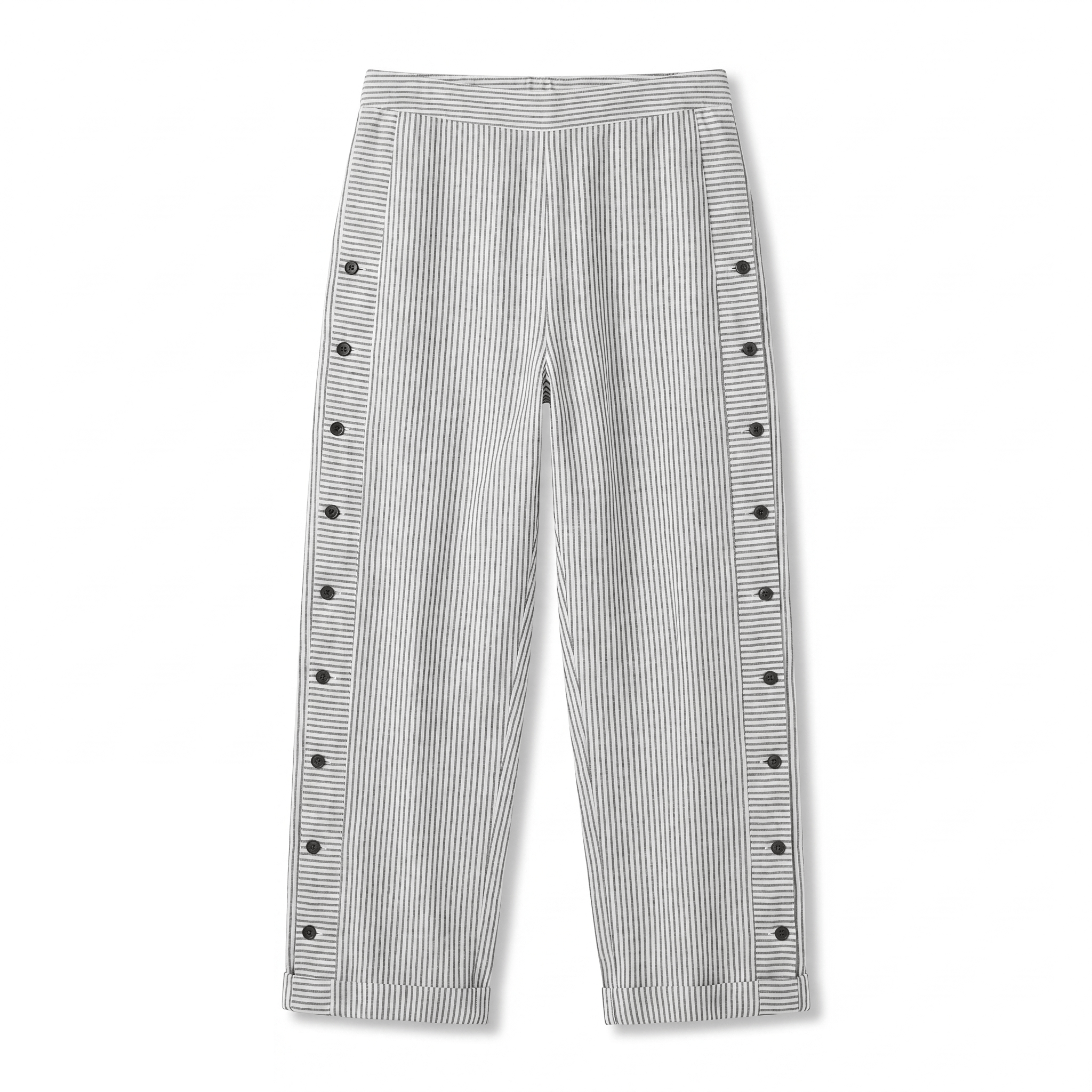 Tess | Striped Panel Button Trousers